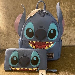 Disney Parks + Loungefly Stitch Backpack & Wallet